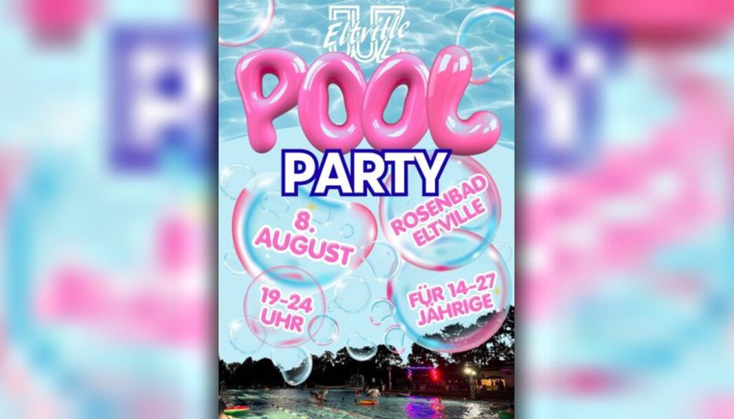 Eltviller Rosenbad wird Schauplatz einer Jugend‑Poolparty am 8. August